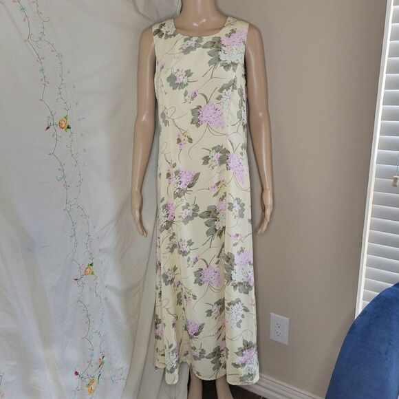Vintage Premier International Floral Print Tie Back Sleeveless Maxi Dress - Picture 13 of 13
